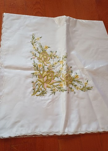 gümüş gri renkli nakışlı işlemeli bohça 98*92 - Görsel 2