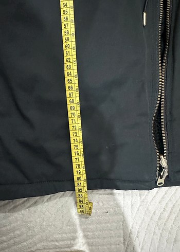 Siyah Kapüşonlu çift taraflı zara Kadın Mont - Görsel 4