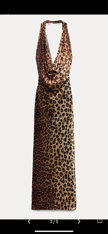 Zarar leopar elbise