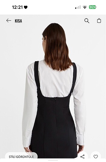 l Beden Stradivarius siyah elbise