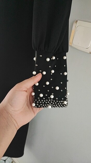 xl Beden siyah Renk Siyah uzun tesettürlu elbise 