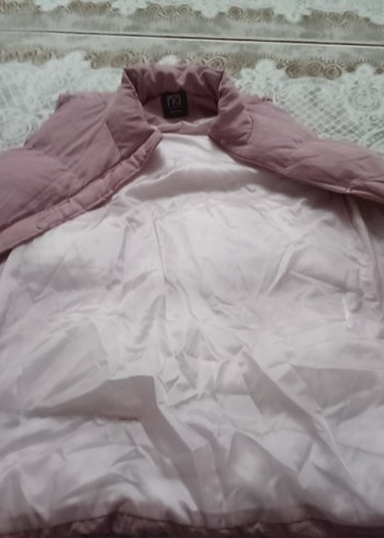 Pembe Düğmeli  peluş Kadın Yelek - Görsel 2