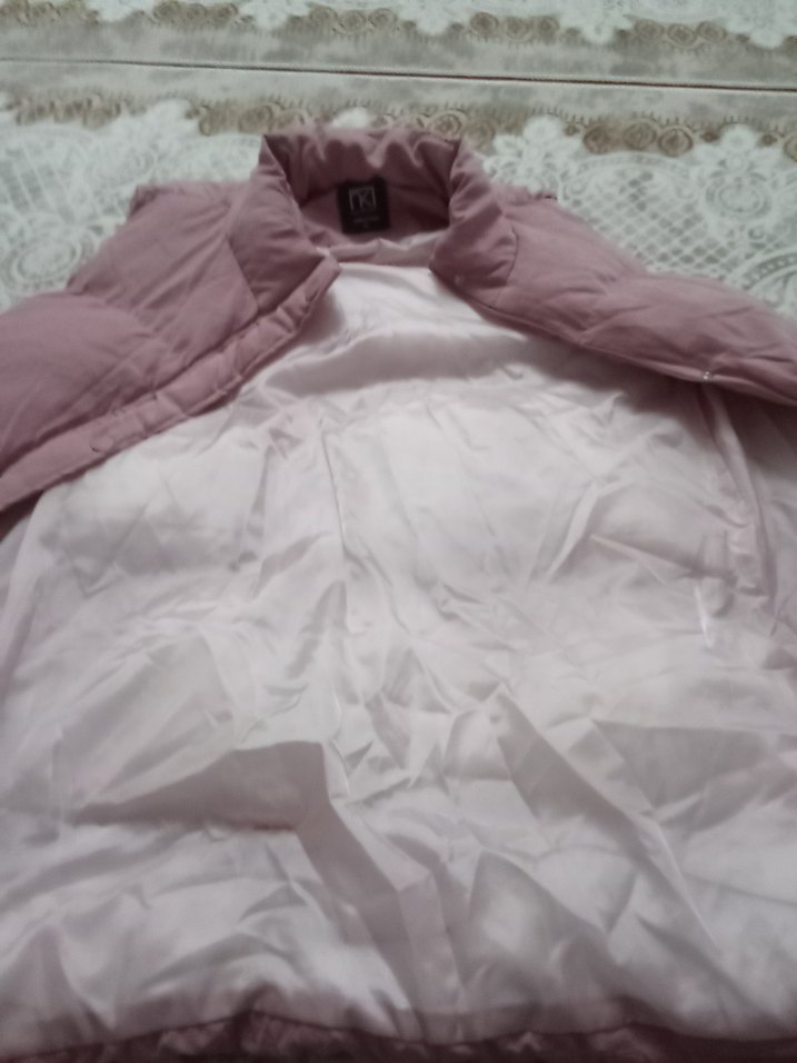 Pembe Düğmeli  peluş Kadın Yelek - Görsel 2