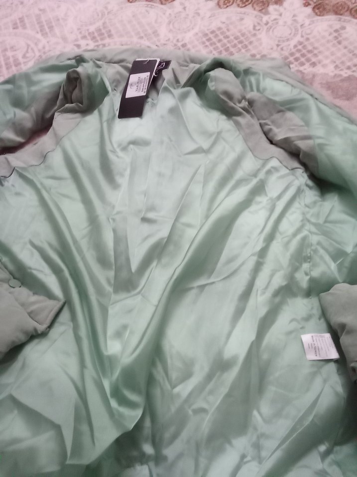 Gri Düğmeli Kadın Kolsuz Uzun Mont peluş mont - Görsel 2