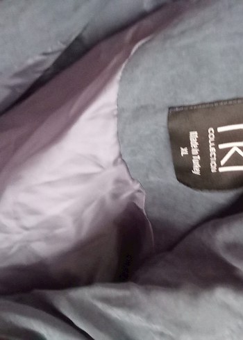 Gri Uzun Düğmeli  peluş Kadın Yelek mont - Görsel 2