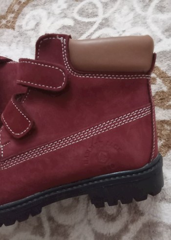 Bordo Süet Erkek kız Çocuk Botu - Görsel 3