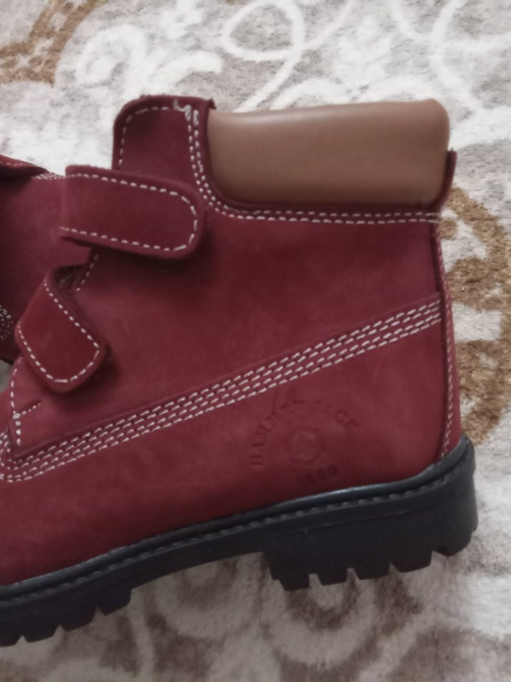 Bordo Süet Erkek kız Çocuk Botu - Görsel 3