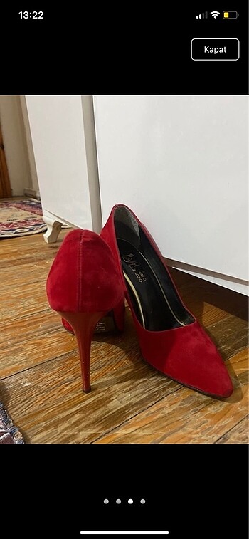 38 Beden Kırmızı stiletto