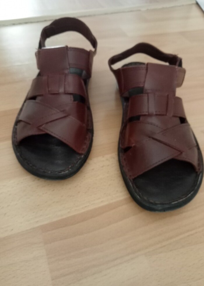 Hakiki Deri Erkek Sandalet - Görsel 2