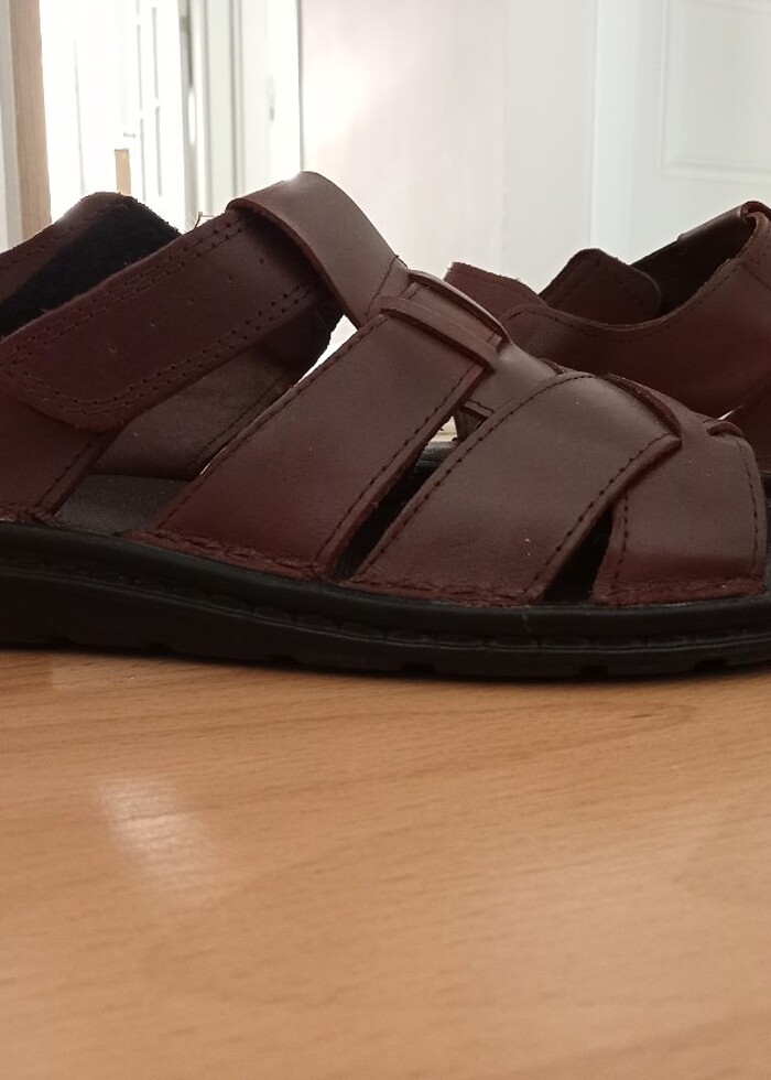 Hakiki Deri Erkek Sandalet - Görsel 3