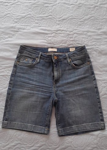 Gri Kadın Denim Mini Şort