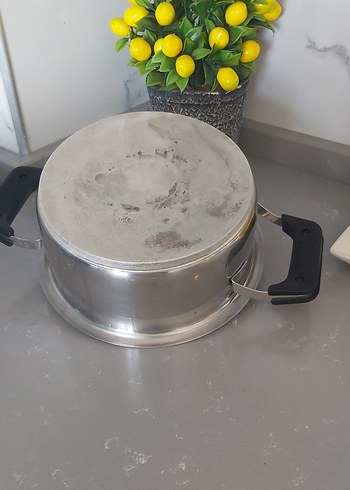  Beden Gri Kapaklı Çelik Tencere