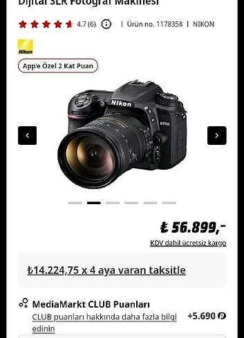 Beden Nikon d7500 fiyatı 33.000 tl