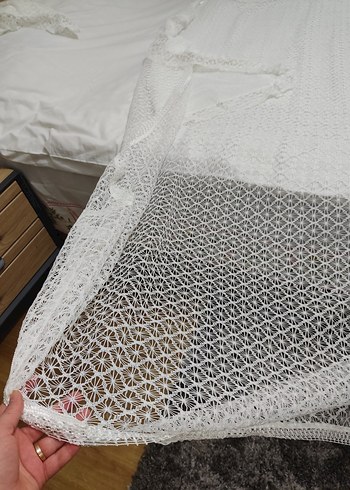 Beyaz dantel Yatak Örtüsü - Görsel 7