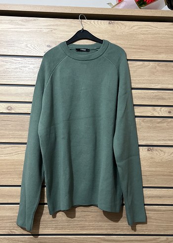 Diğer Rahat Ve Sik Adacayi Yesili Bisiklet Yaka Sweatshirt