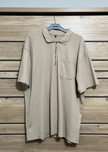 Trendyol & Milla Bej Oversize Polo Tisort