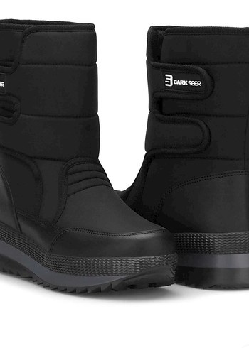 Siyah Kadın Dolgu Topuklu Kauçuk Bot - Görsel 2