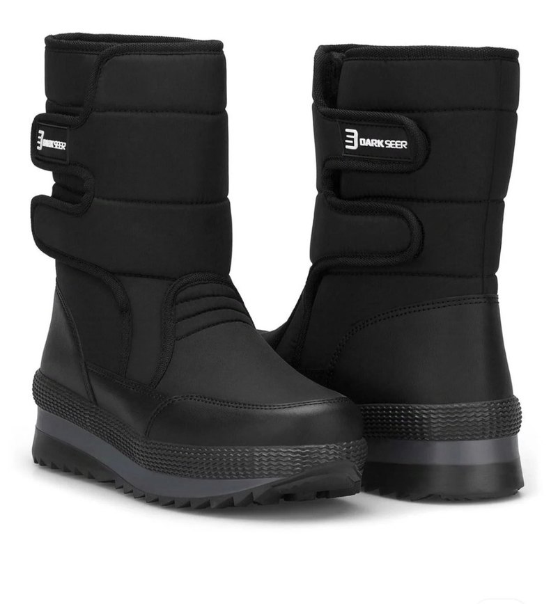 Siyah Kadın Dolgu Topuklu Kauçuk Bot - Görsel 2