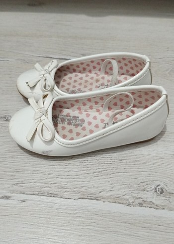 Kız Çocuk Beyaz Fiyonklu Babet Ayakkabı - Görsel 4