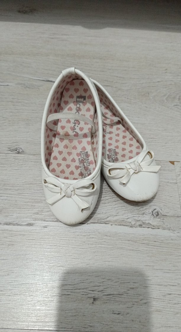 Kız Çocuk Beyaz Fiyonklu Babet Ayakkabı - Görsel 2