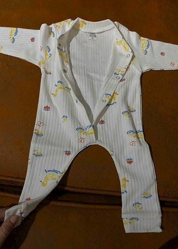 Uzun Kollu, Düğmeli Bebek Tulumu - Görsel 2