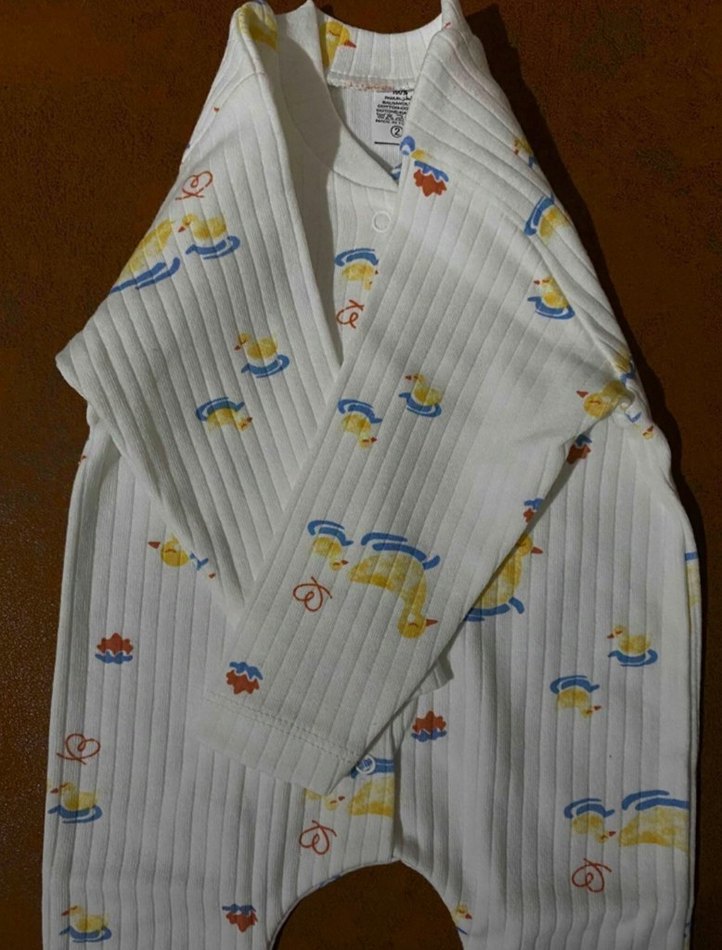 Uzun Kollu, Düğmeli Bebek Tulumu - Görsel 3