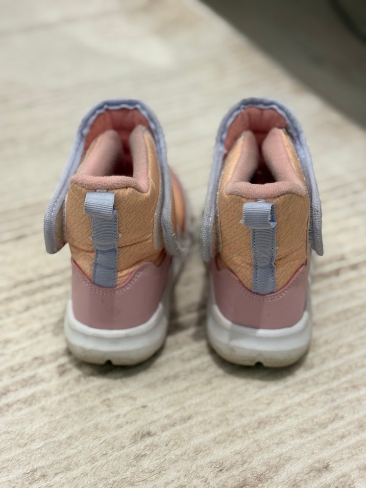 Kız Çocuk Pudra Renkli Cırt Cırtlı Bot - Görsel 2