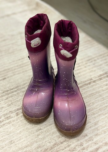 Kız Çocuk Mor Parlak Desenli Bot - Görsel 3