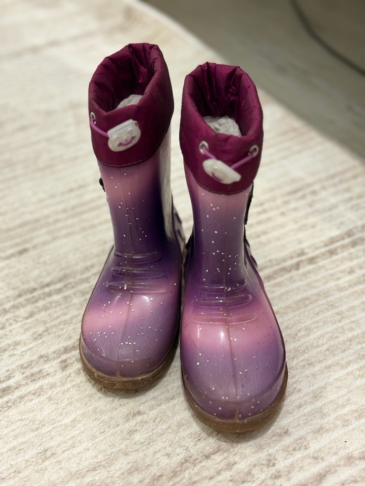 Kız Çocuk Mor Parlak Desenli Bot - Görsel 3