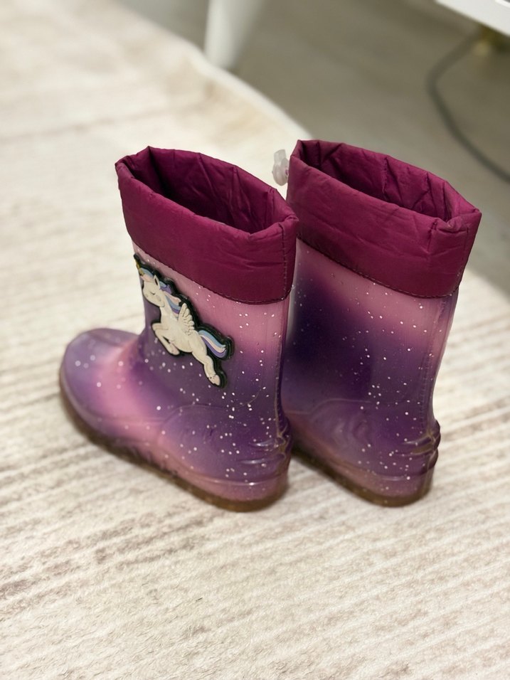 Kız Çocuk Mor Parlak Desenli Bot - Görsel 2