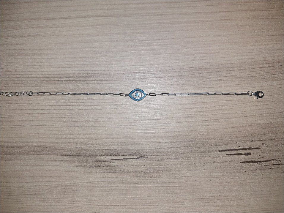 925 ayar göz gümüş bileklik - Görsel 2