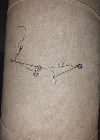 925 ayar gümüş şans kolyesi - Görsel 2