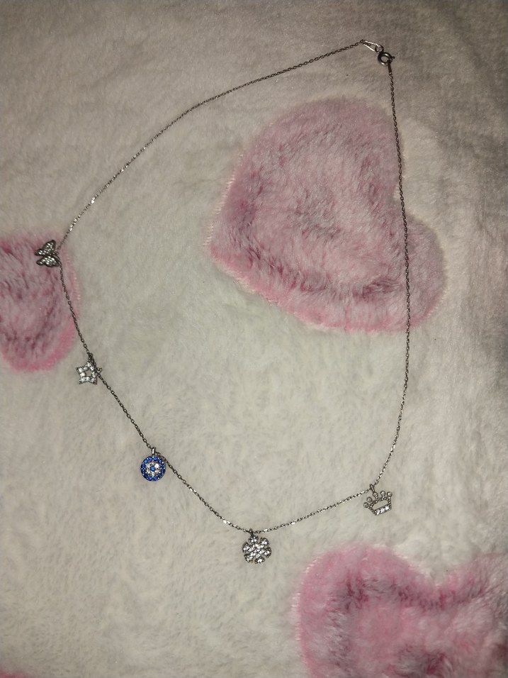 925 ayar gümüş şans kolyesi - Görsel 5