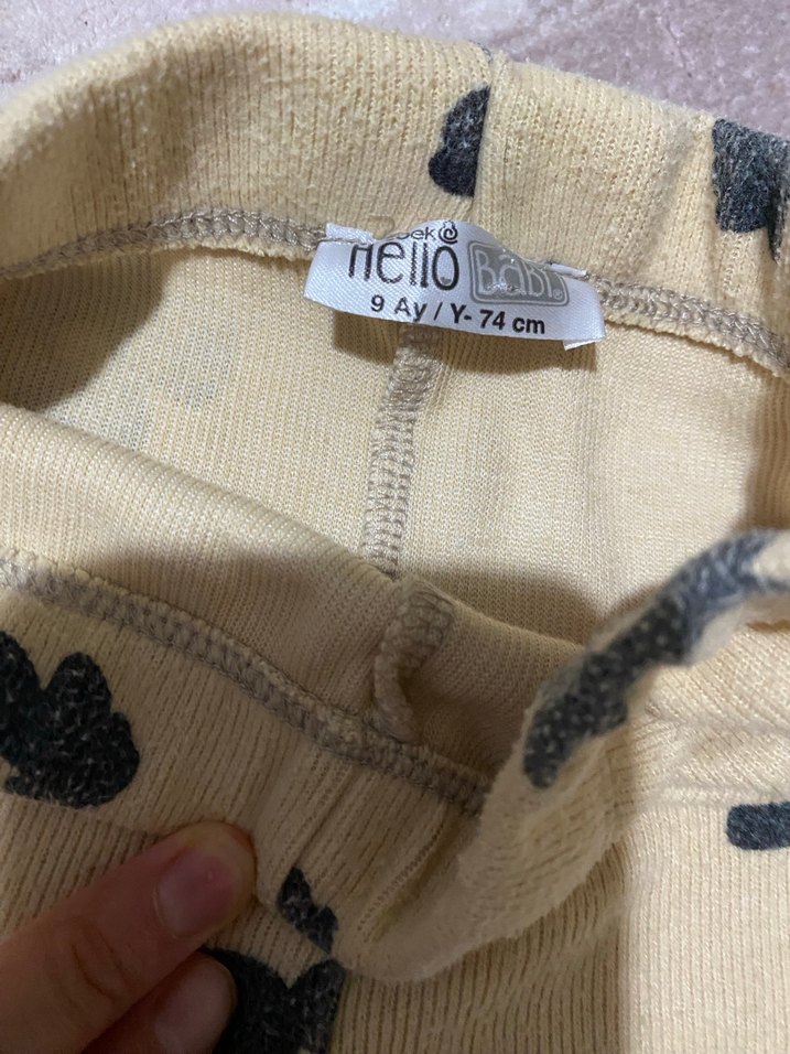 Kız Çocuk Örme Kahverengi Tayt - Görsel 2