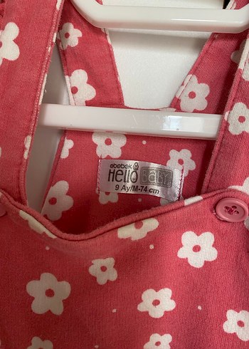 Kız Çocuk Çiçek Desenli Askılı Tulum - Görsel 3