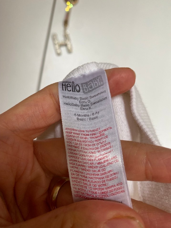 Kız Çocuk Beyaz Uzun Kollu Baskılı Sweatshirt - Görsel 4