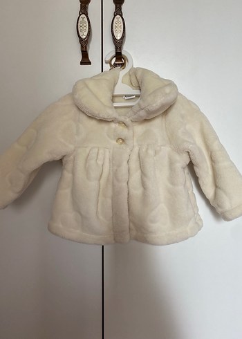 Kız Çocuk Beyaz Kürk Detaylı mont - Görsel 2