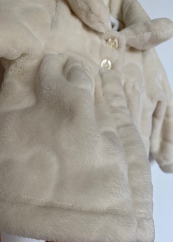 Kız Çocuk Beyaz Kürk Detaylı mont - Görsel 5