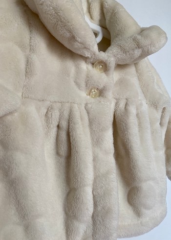 Kız Çocuk Beyaz Kürk Detaylı mont - Görsel 4