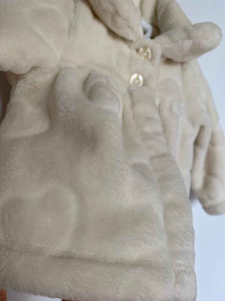 Kız Çocuk Beyaz Kürk Detaylı mont - Görsel 5