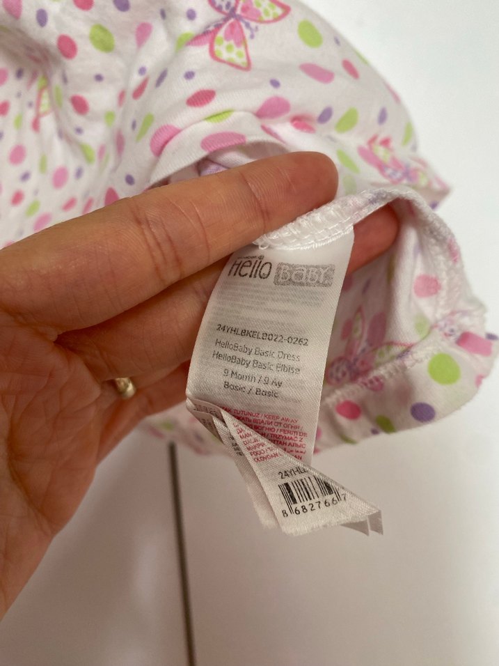 Kız Çocuk Puantiyeli Fırfırlı Elbise - Görsel 2