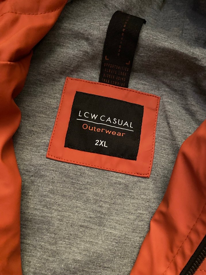 Turuncu Parlak Kapüşonlu Erkek Ceket - Görsel 4