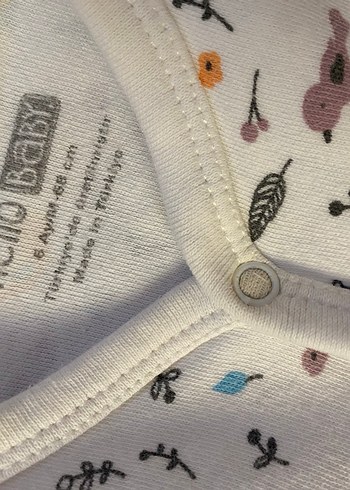 Renkli Desenli Uzun Kollu Bebek Tulum - Görsel 2