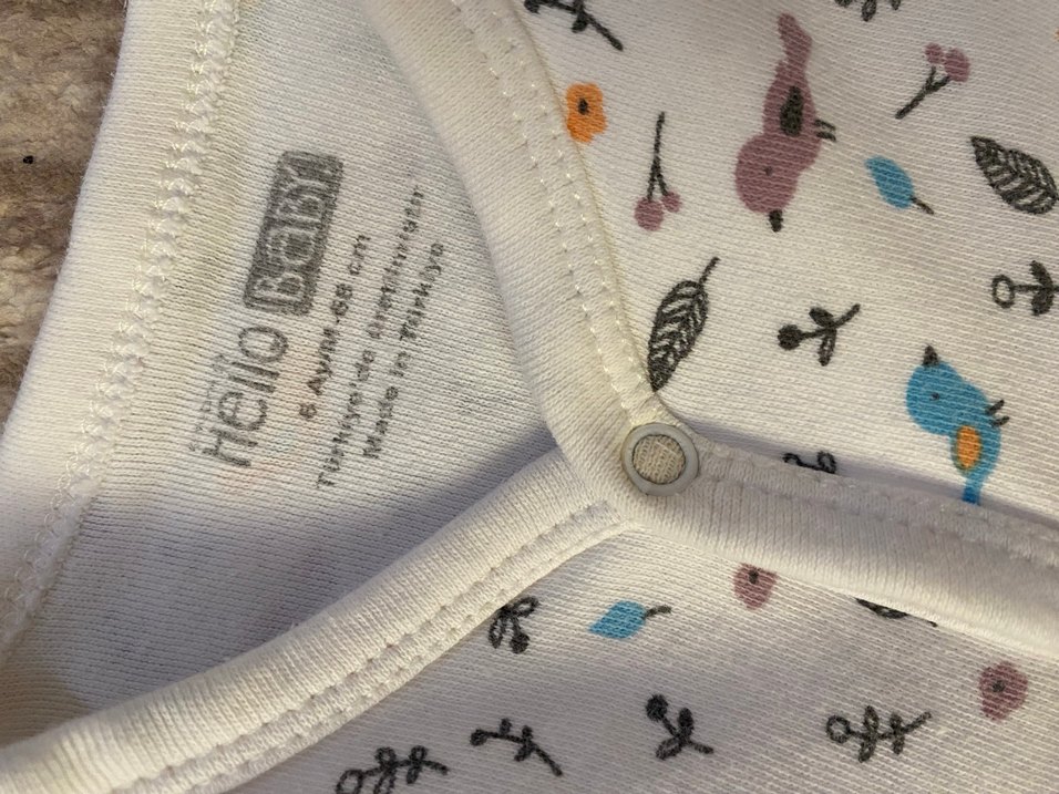 Renkli Desenli Uzun Kollu Bebek Tulum - Görsel 2