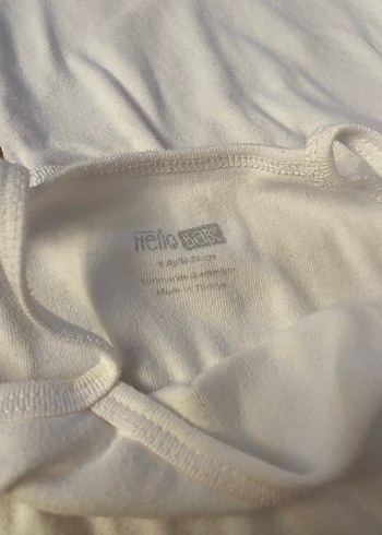 Bebek Uzun Kollu kısa kol askılı Beyaz Body - Görsel 4