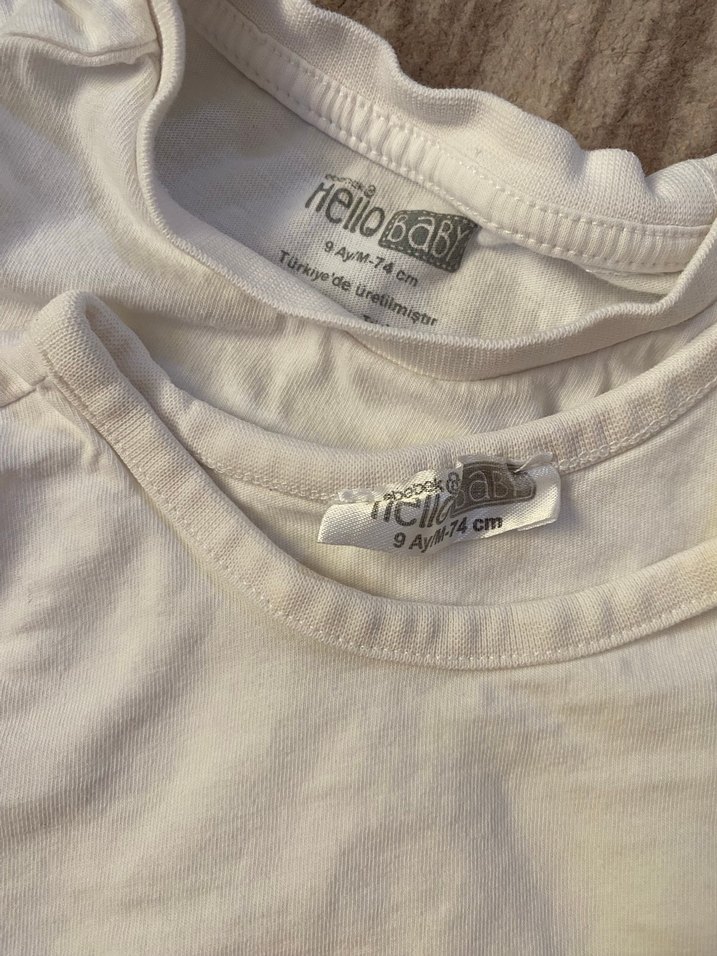 Beyaz Çocuk Basic Tişört - Görsel 2