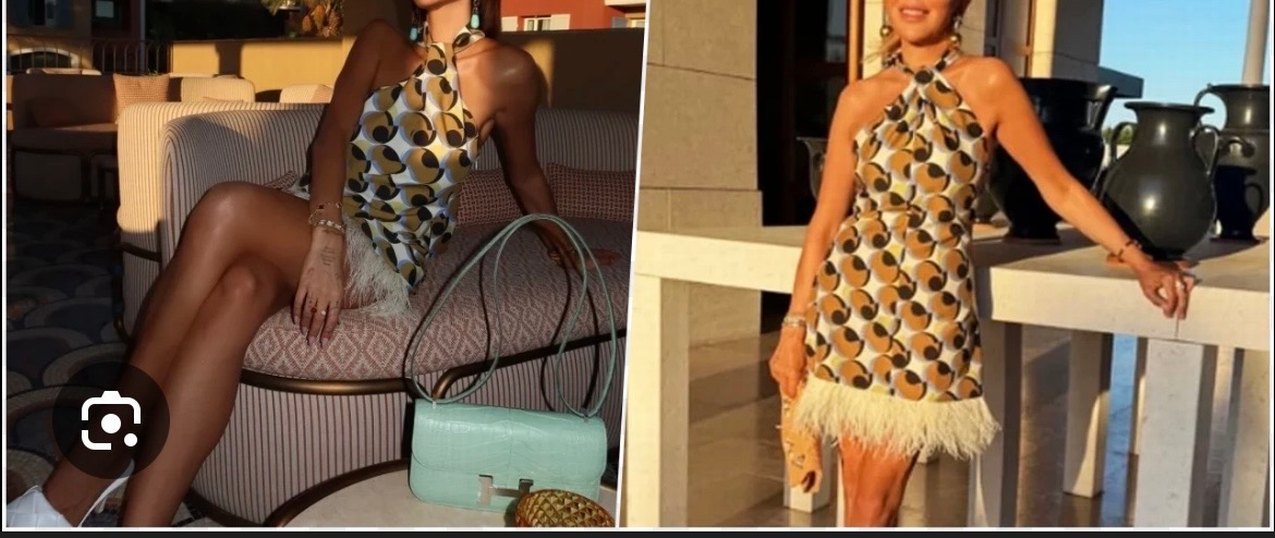 Zara Mini Kolsuz Tüy Detaylı Elbise - Görsel 3