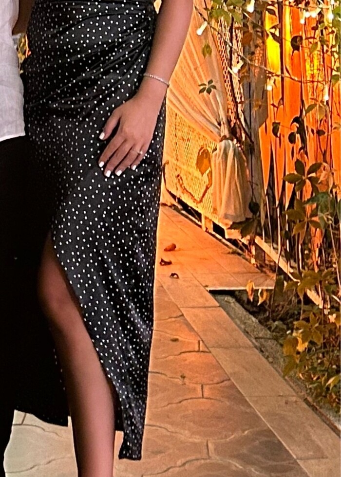 Zara Siyah Puantiyeli Elbise - Görsel 2