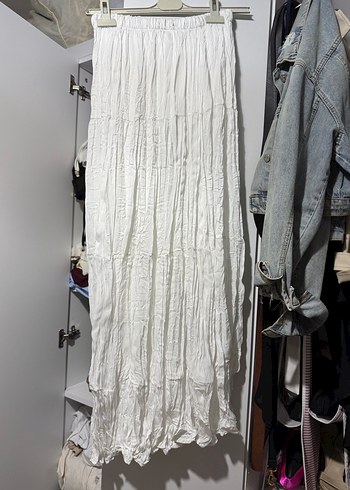 Zara Bohem Piliseli Uzun Keten Etek