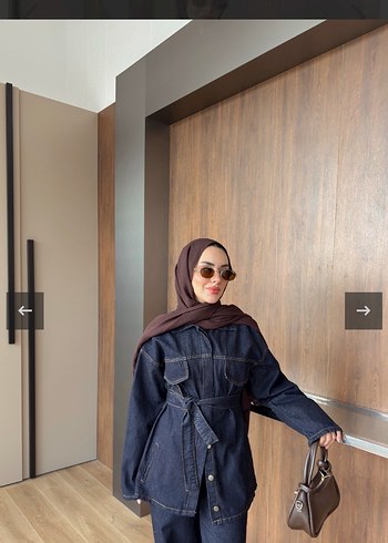 Mavi Jeans Kadın Lacivert Kemerli Denim takım